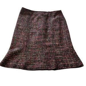 Talbots Preppy Y2K Colorful Confetti Style Tweed Fit & Flair Mini Skirt Size 8P